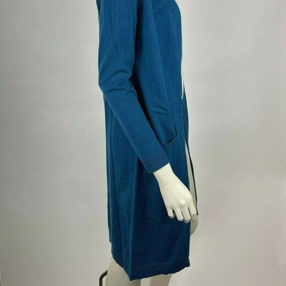 J Jill Open Front Cardigan Dusted Pockets Wool Silk Cotton Long Sleeve Women XS - Picture 7 of 15